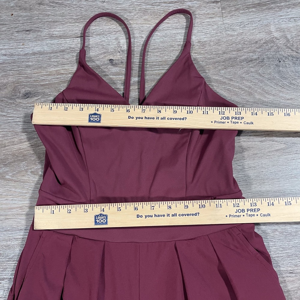 Halara Women's Jumpsuit Wide Leg Flowy Athleisure Casual Stretch S Maroon - Picture 4 of 8